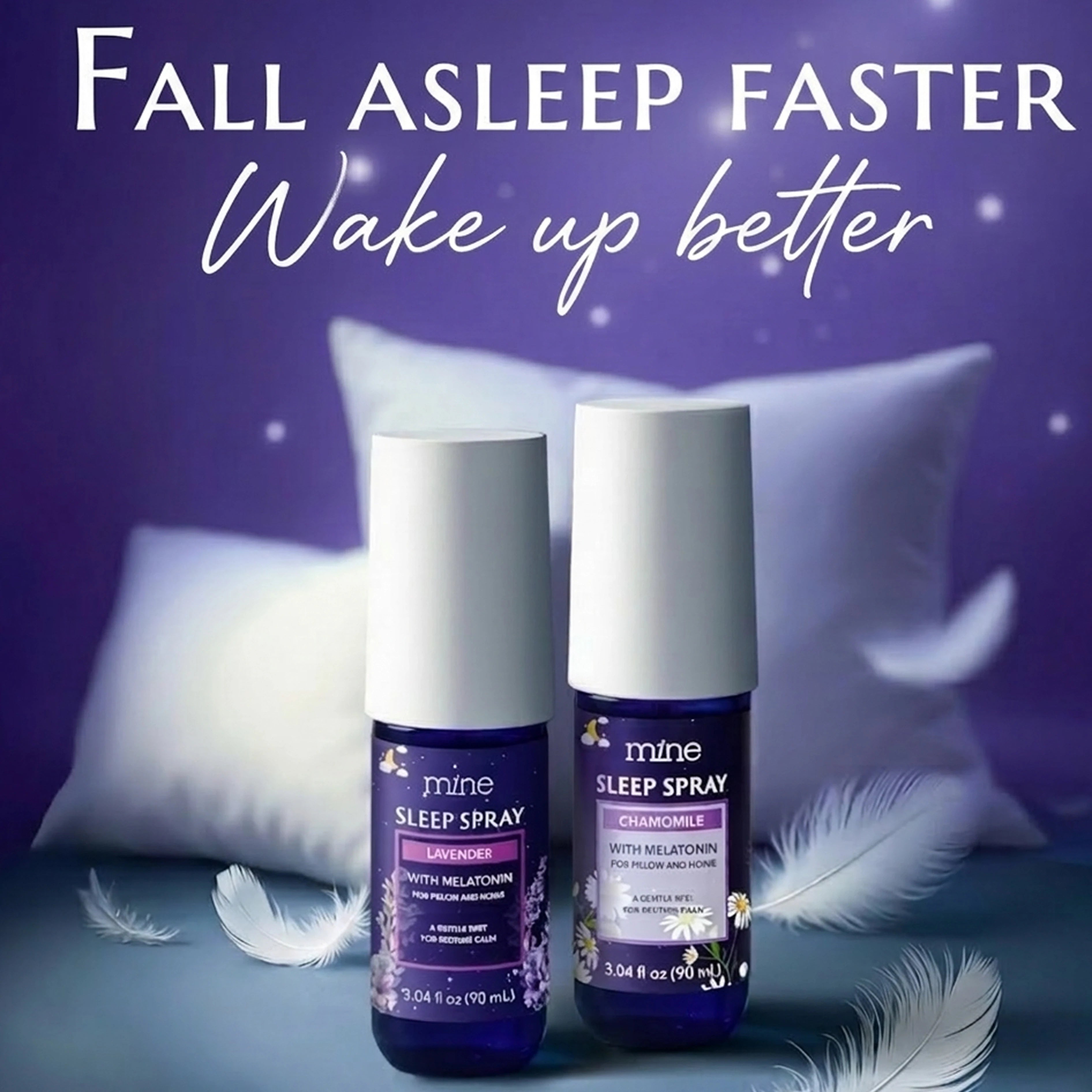 Natural Pillow Mist for Relaxing Sleep, Calming Bed Spray