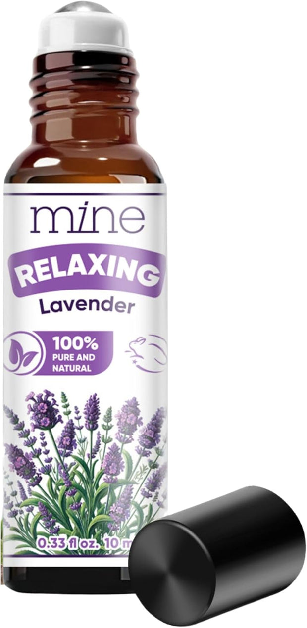 Mine Lavender Essential Oil Roll On - 100% Pure Natural Lavender Oil for Skin