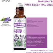 Mine Lavender Essential Oil Roll On - 100% Pure Natural Lavender Oil for Skin