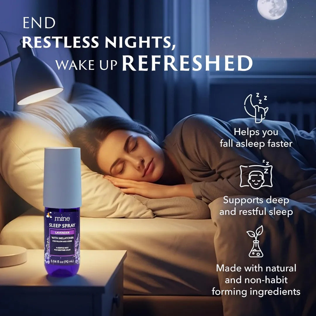 Natural Pillow Mist for Relaxing Sleep, Calming Bed Spray for Adults